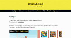 Desktop Screenshot of bayerundpreuss.com