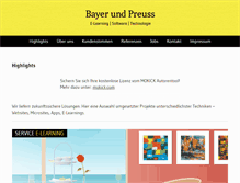 Tablet Screenshot of bayerundpreuss.com